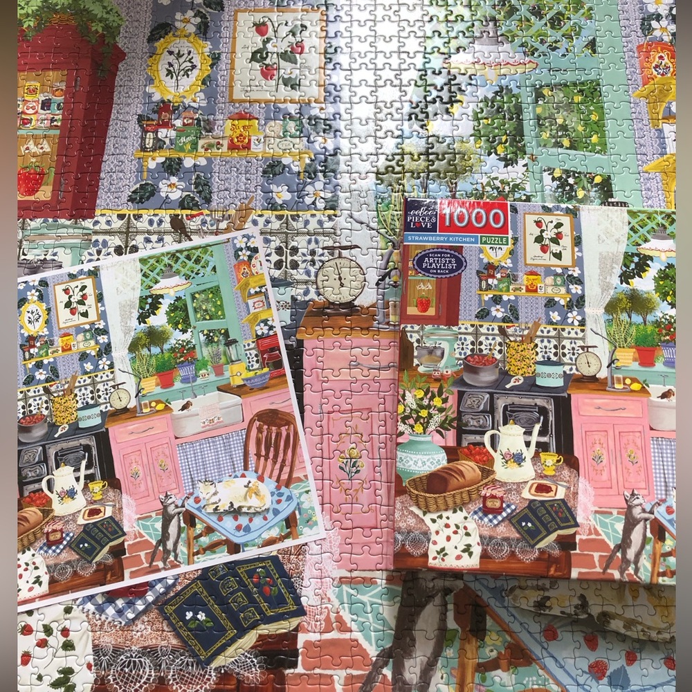 EeBoo Strawberry Kitchen 1000 piece puzzle - Picture 6 of 6